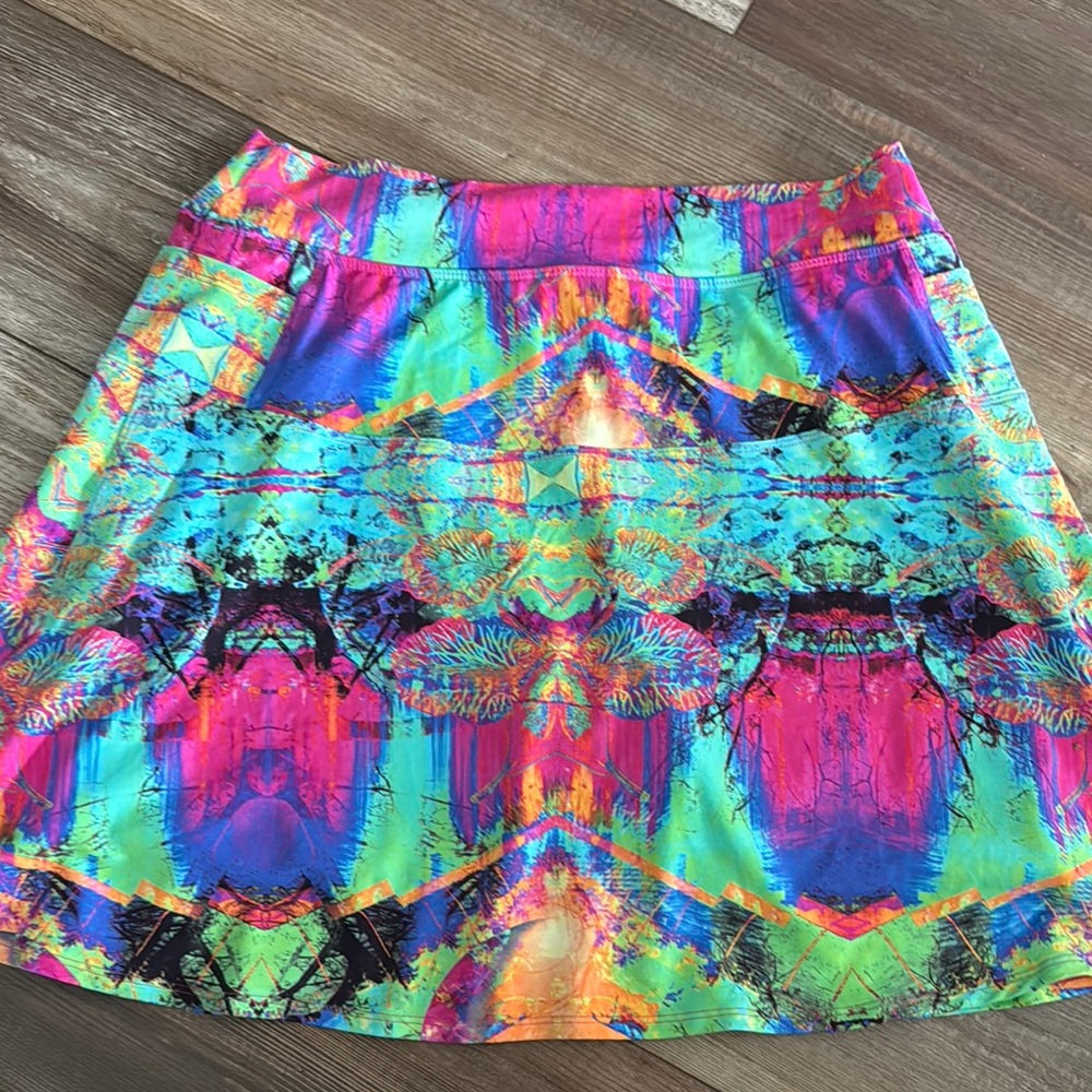 Vibrant Multicolor Women's Tennis /Swim/Pickleball Skirt - Picture 6 of 6